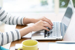 パソコンを操作している写真