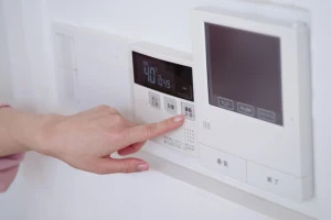 給湯器の運転を停止している写真