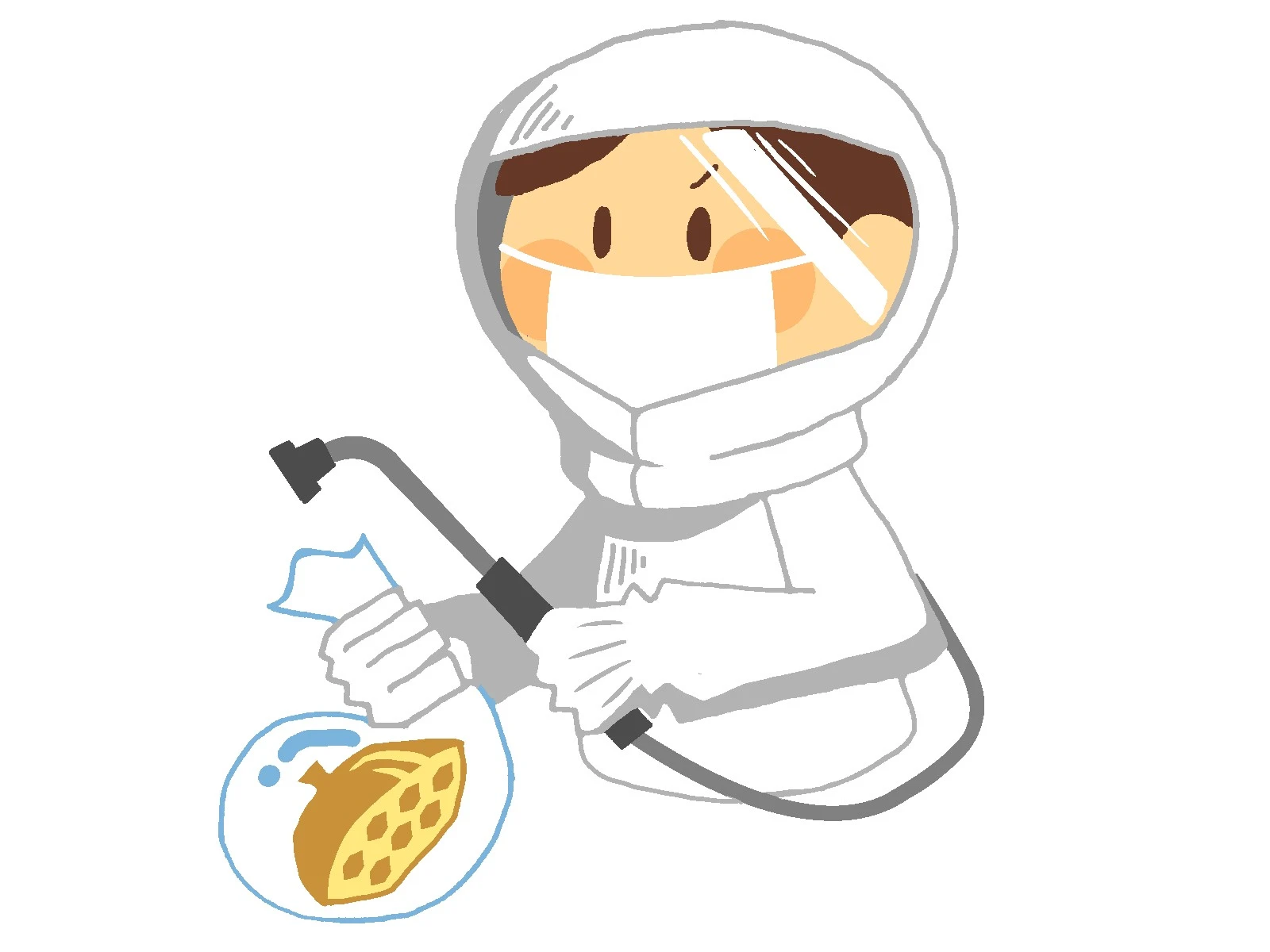 蜂の巣を回収する事業者の絵