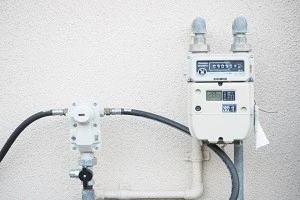 住宅のガスメーターの写真