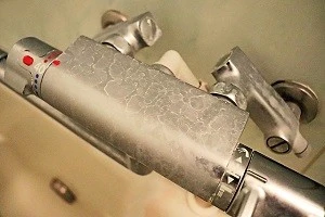 蛇口に水垢がついている写真