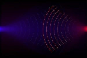 コウモリが出している超音波のイメージ絵